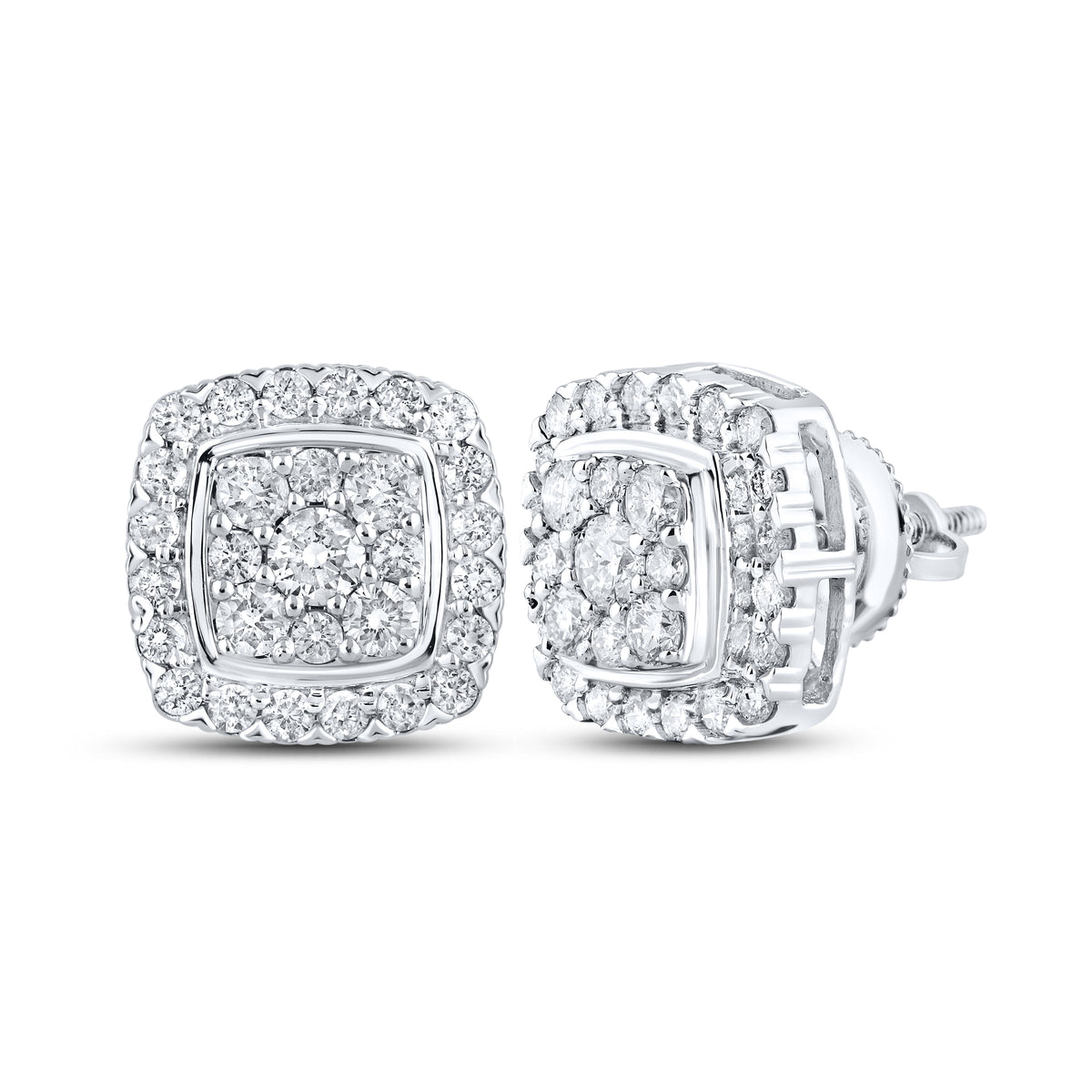14K WHITE GOLD 0.94 CTW DIAMOND EARRINGS