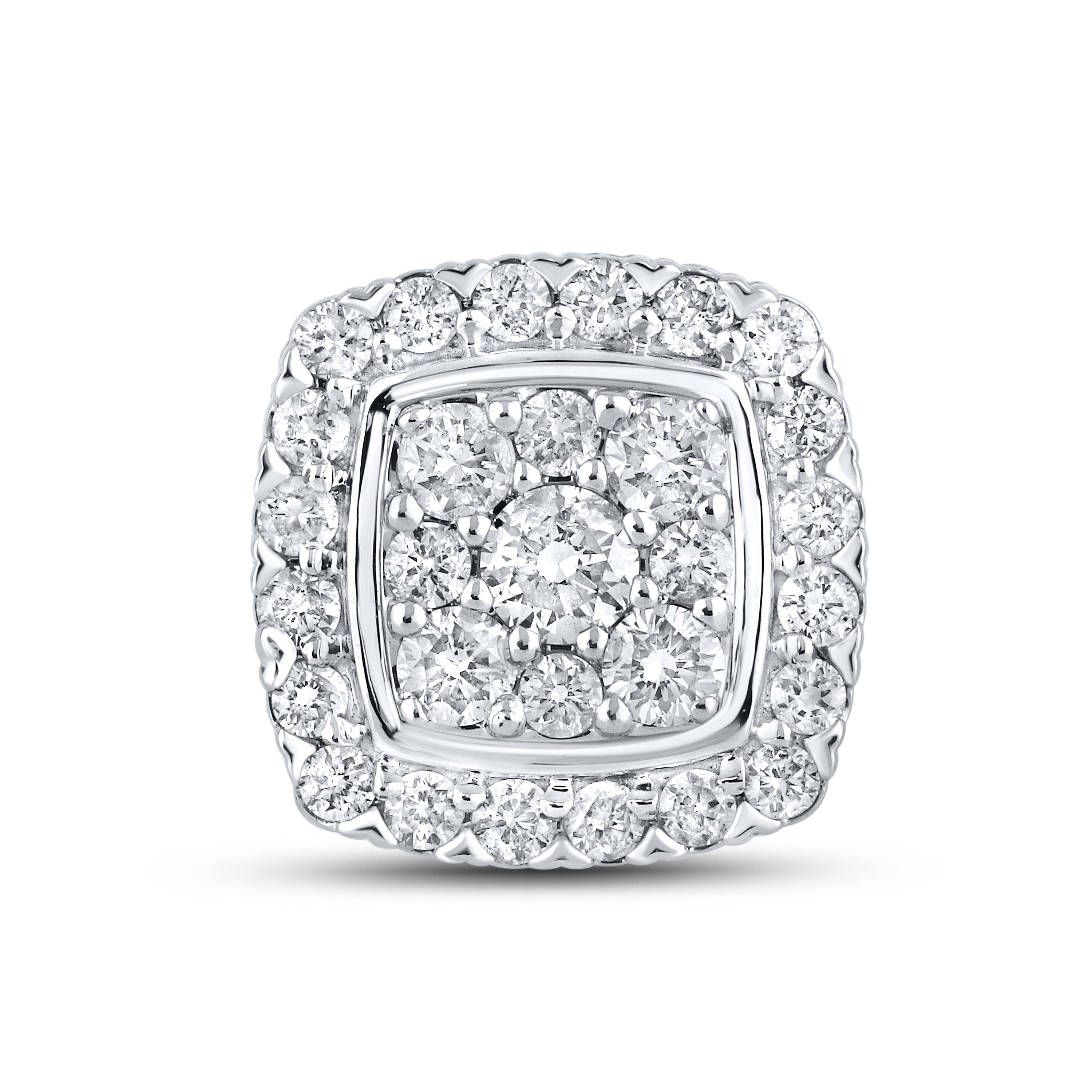 14K WHITE GOLD 0.94 CTW DIAMOND EARRINGS