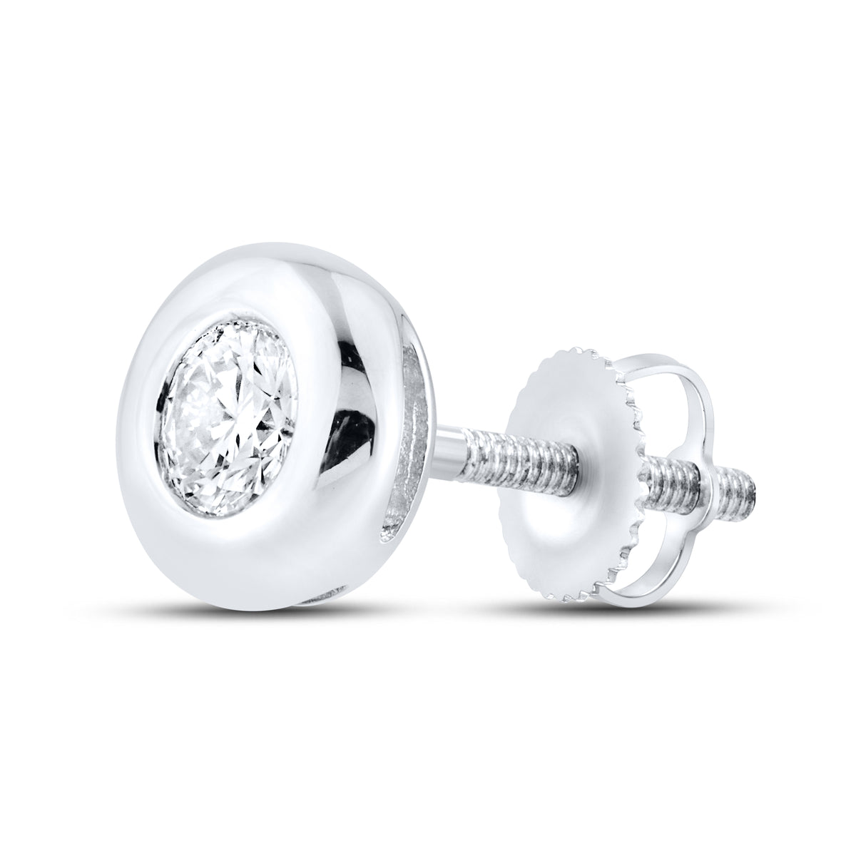 14kt White Gold  0.31 CTW LAB DIAMOND Solitaire Earrings