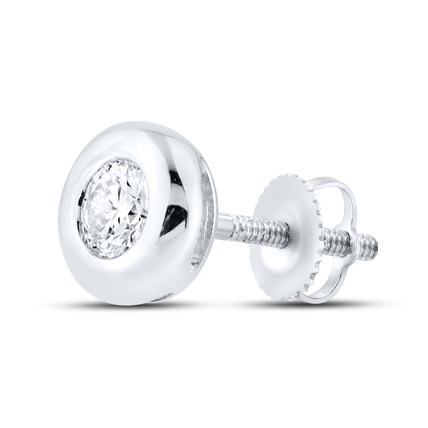14kt White Gold 0.32 CTW LAB DIAMOND Solitaire Earrings