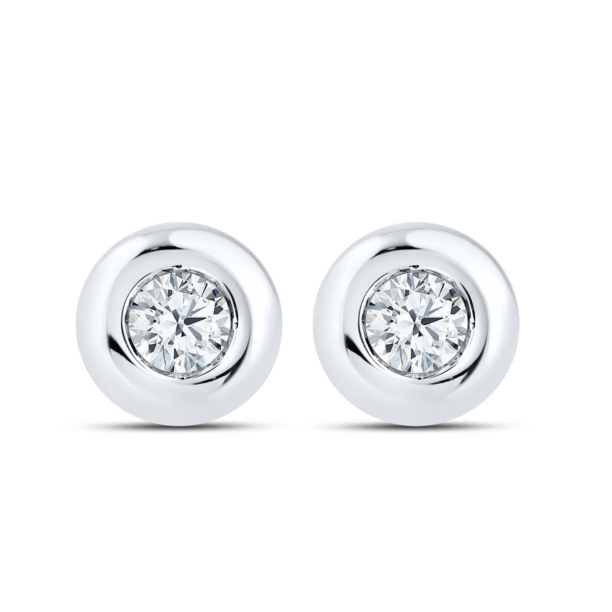 14kt White Gold  0.31 CTW LAB DIAMOND Solitaire Earrings