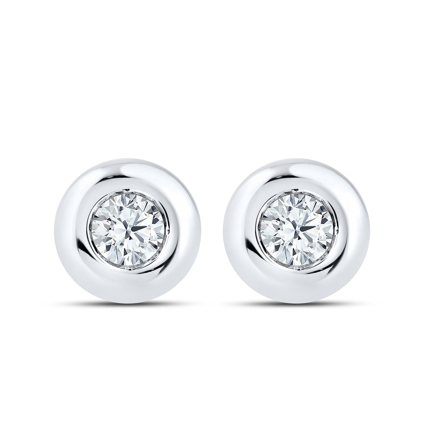 14kt White Gold 0.32 CTW LAB DIAMOND Solitaire Earrings