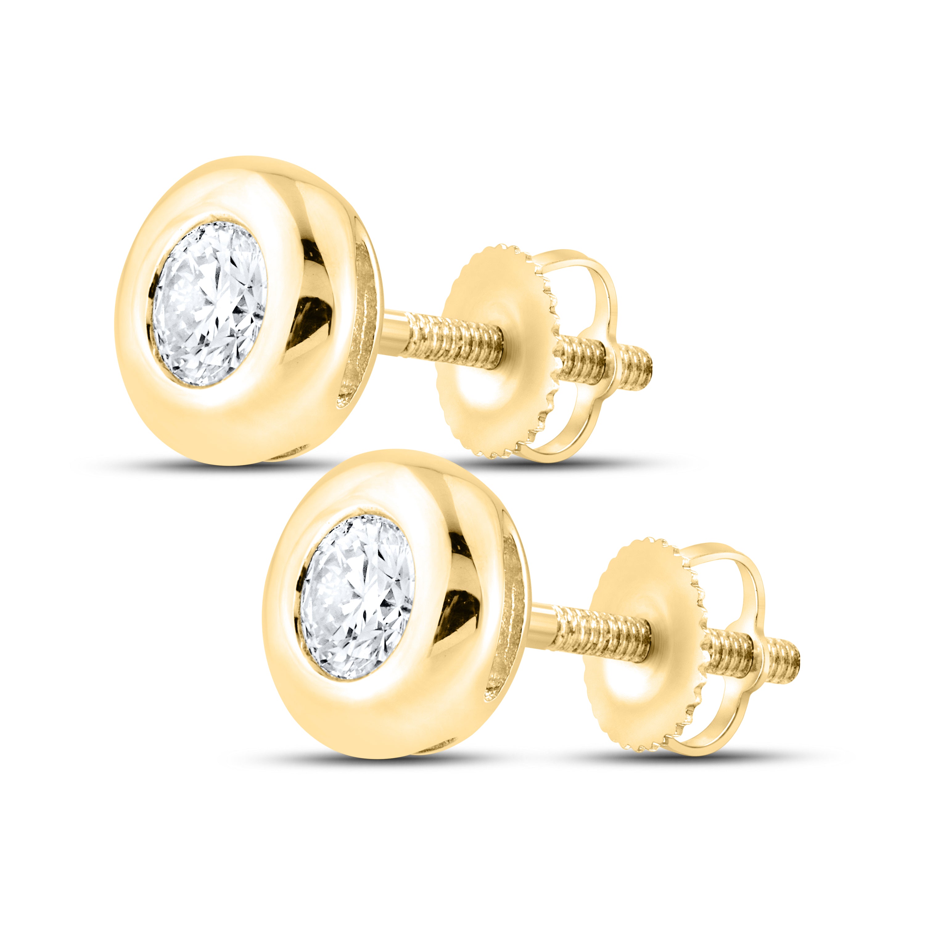 14kt Yellow Gold 0.32 CTW LAB DIAMOND Solitaire Earrings
