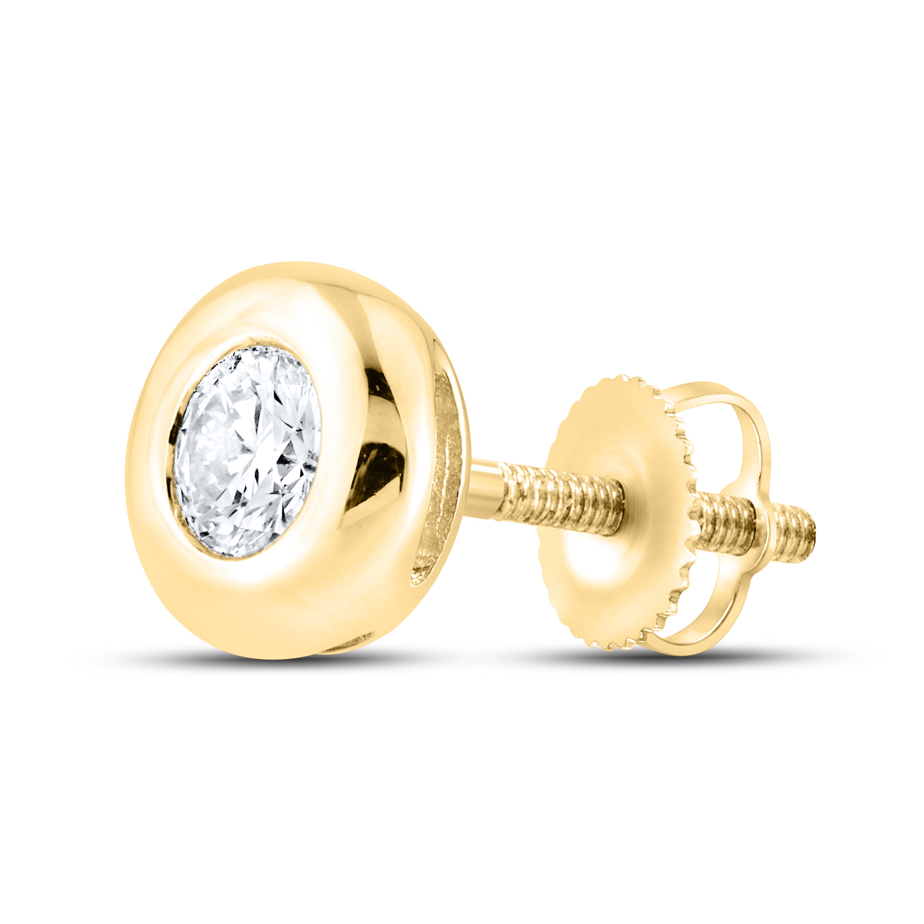 14kt Yellow Gold 0.32 CTW LAB DIAMOND Solitaire Earrings