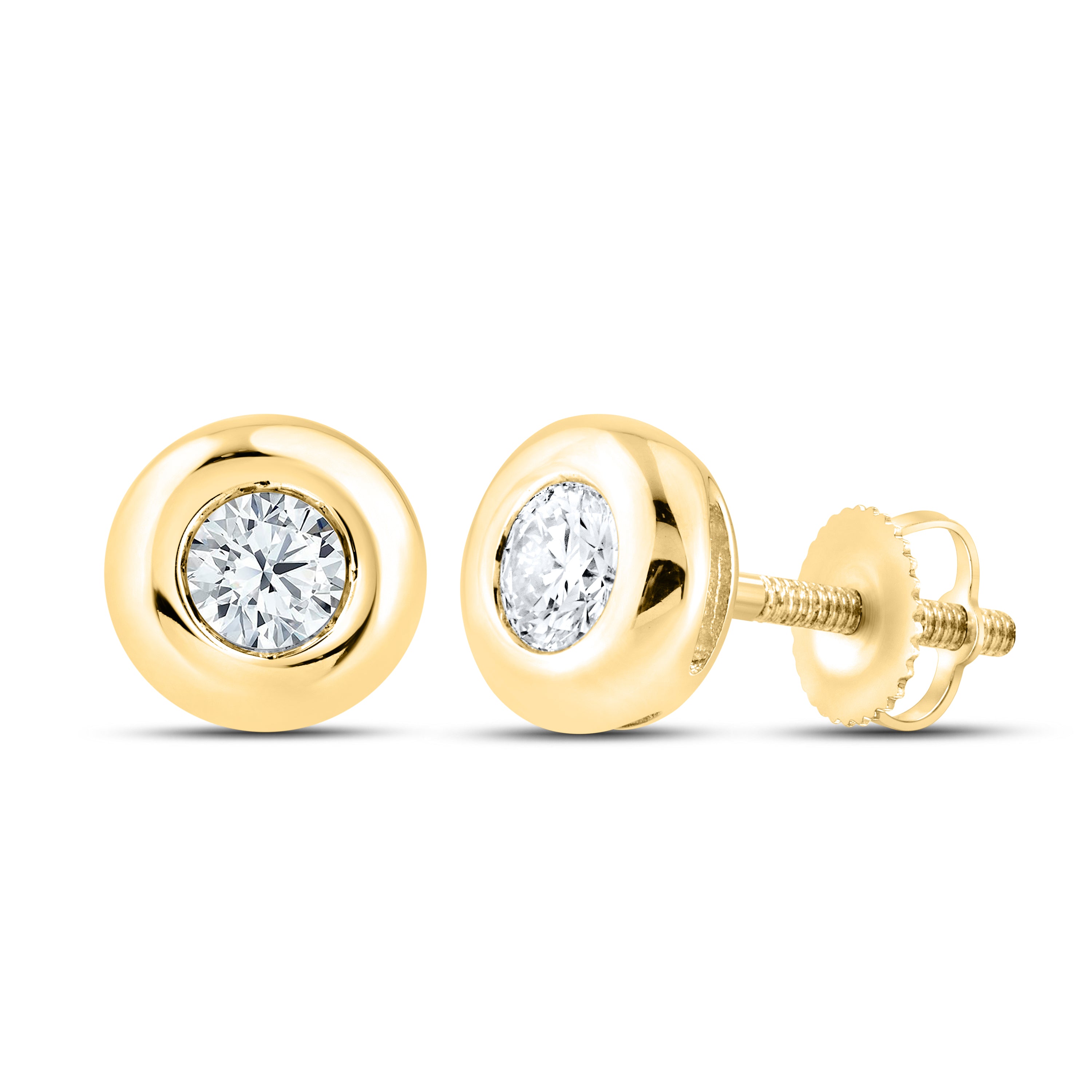 14kt Yellow Gold 0.32 CTW LAB DIAMOND Solitaire Earrings