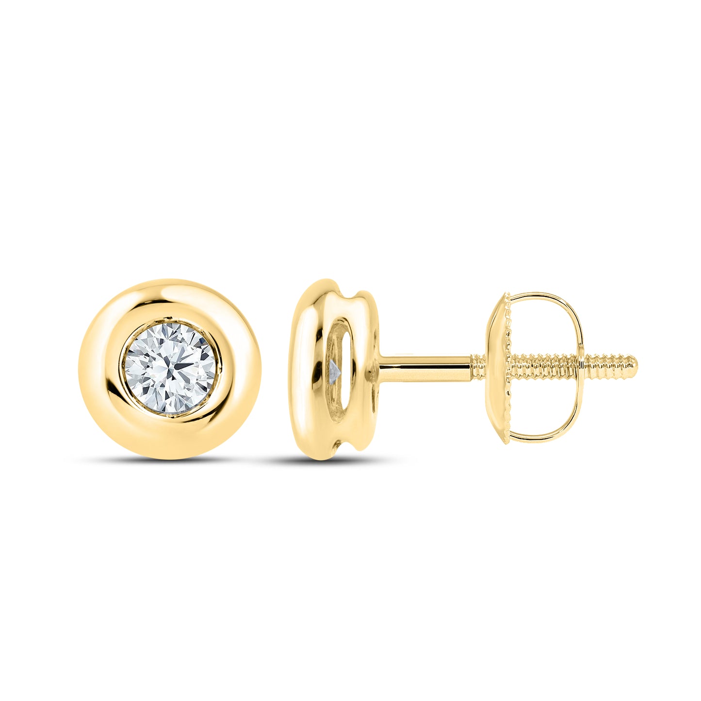 14kt Yellow Gold 0.32 CTW LAB DIAMOND Solitaire Earrings