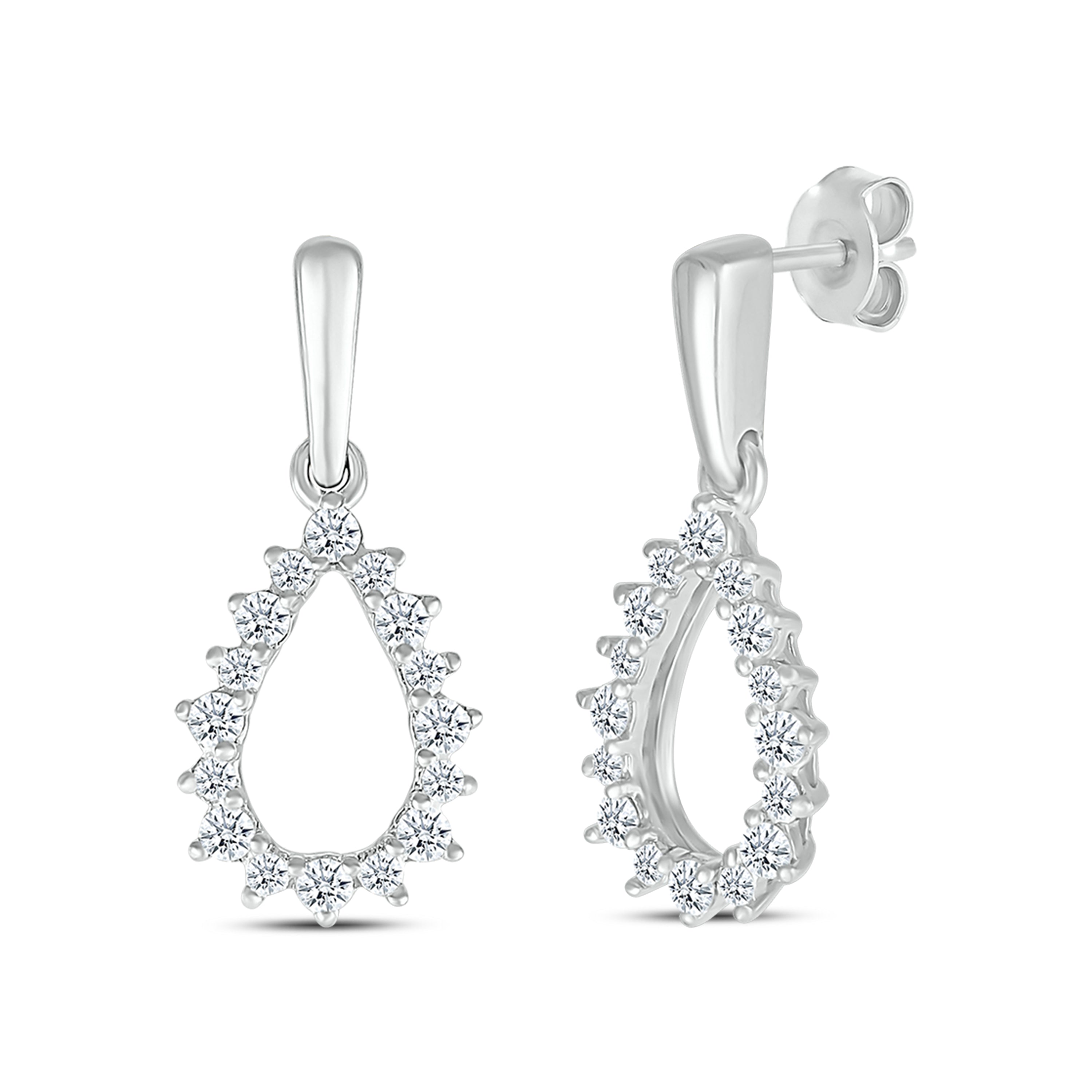 14kt White Gold 0.33 CTW Natural Diamond Earrings
