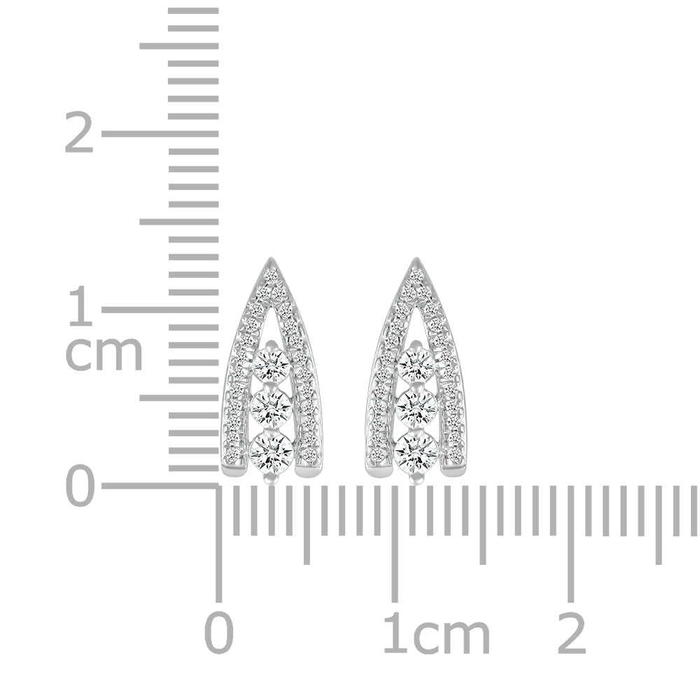 14kt White Gold 0.40 CTW Natural Diamond Earrings