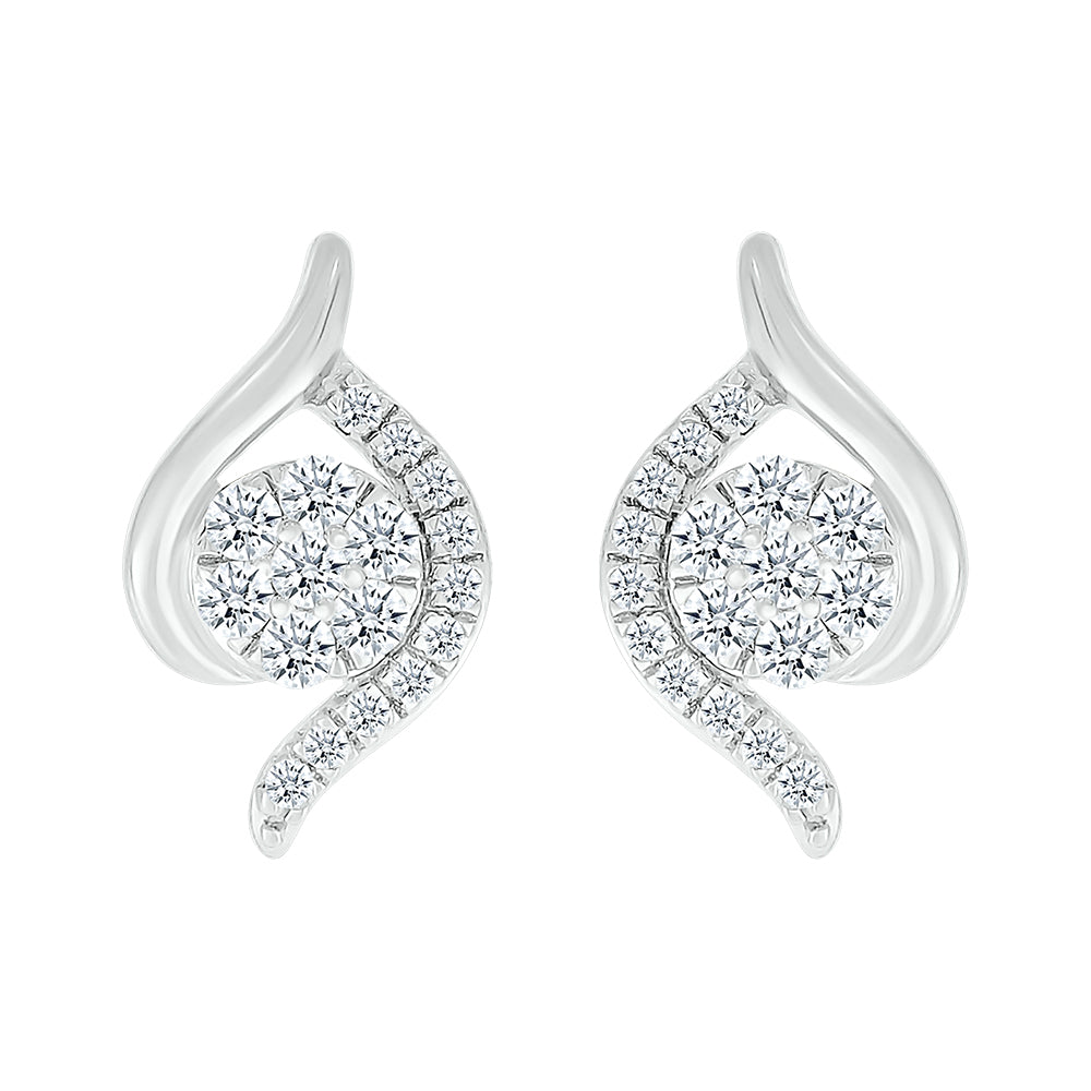 14kt White Gold 0.33 CTW Natural Diamond Earrings