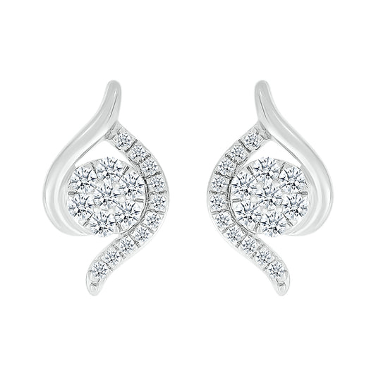 14kt White Gold 0.33 CTW Natural Diamond Earrings