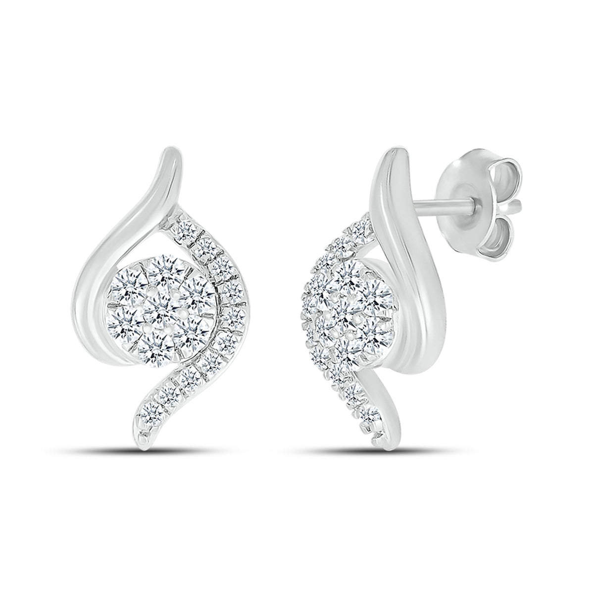 14kt White Gold 0.33 CTW Natural Diamond Earrings