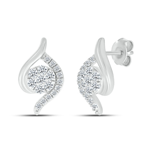 14kt White Gold 0.33 CTW Natural Diamond Earrings