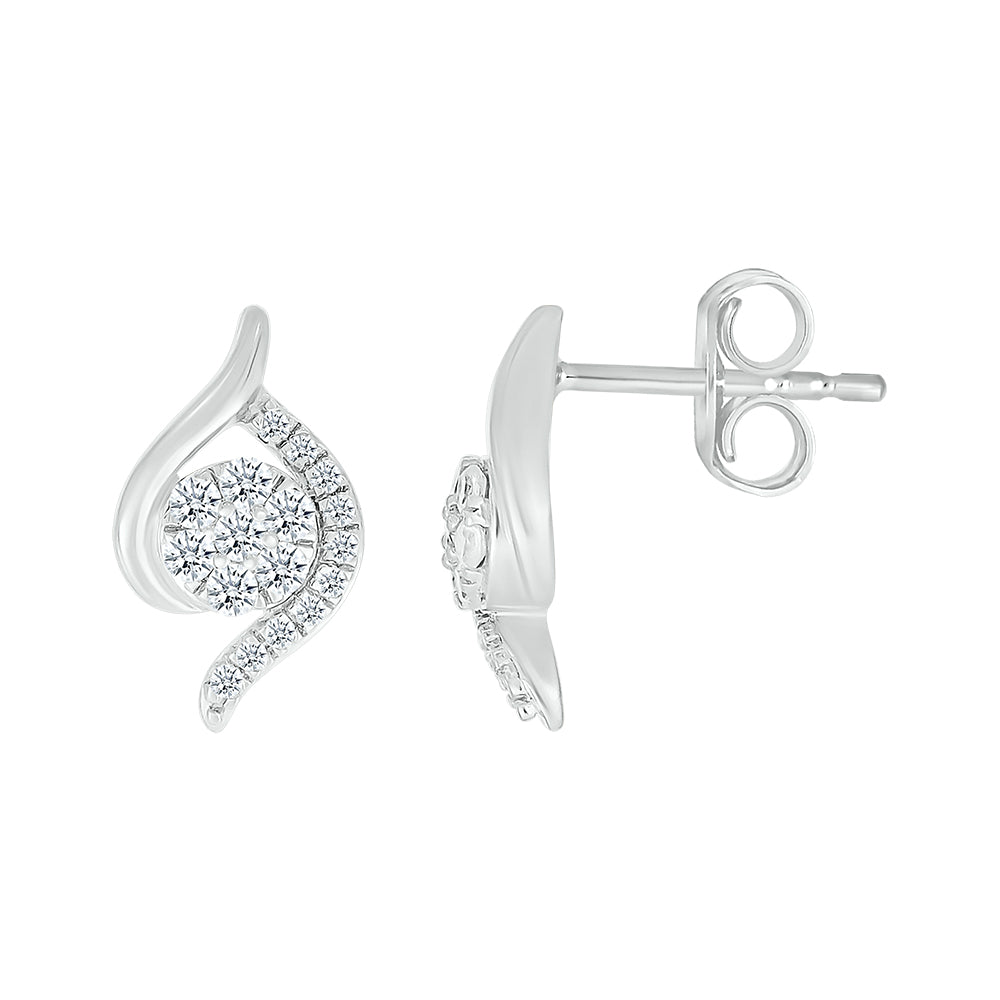 14kt White Gold 0.33 CTW Natural Diamond Earrings