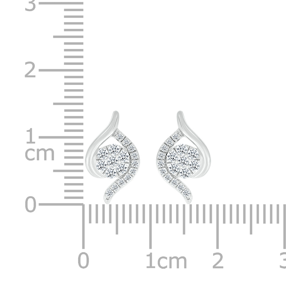 14kt White Gold 0.33 CTW Natural Diamond Earrings