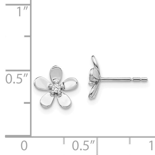 14kt White Gold Diamond Earrings