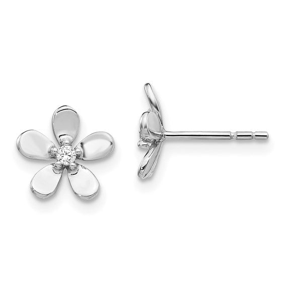 14kt White Gold Diamond Earrings