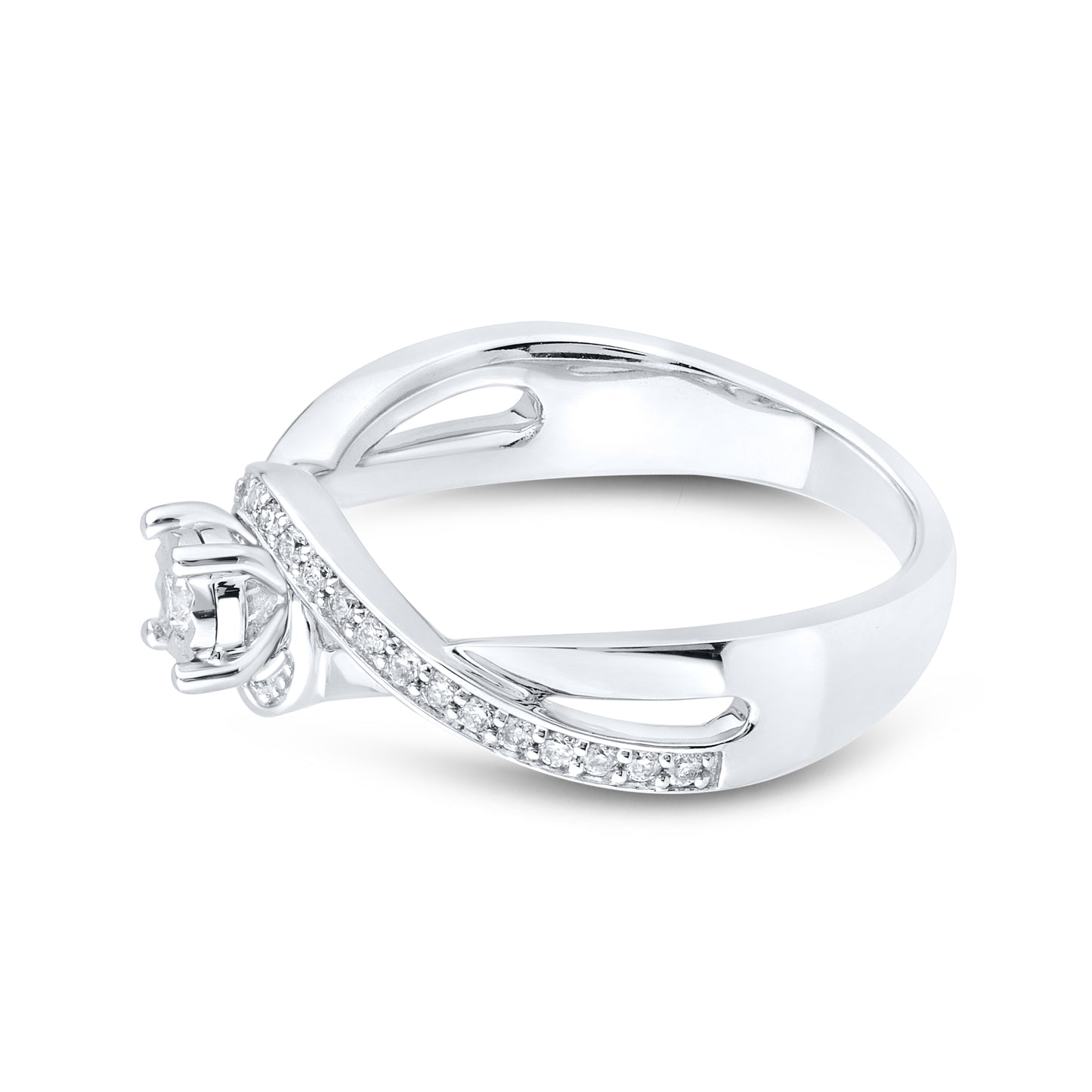 14kt White Gold 0.23 CTW Natural Diamond Promise Ring