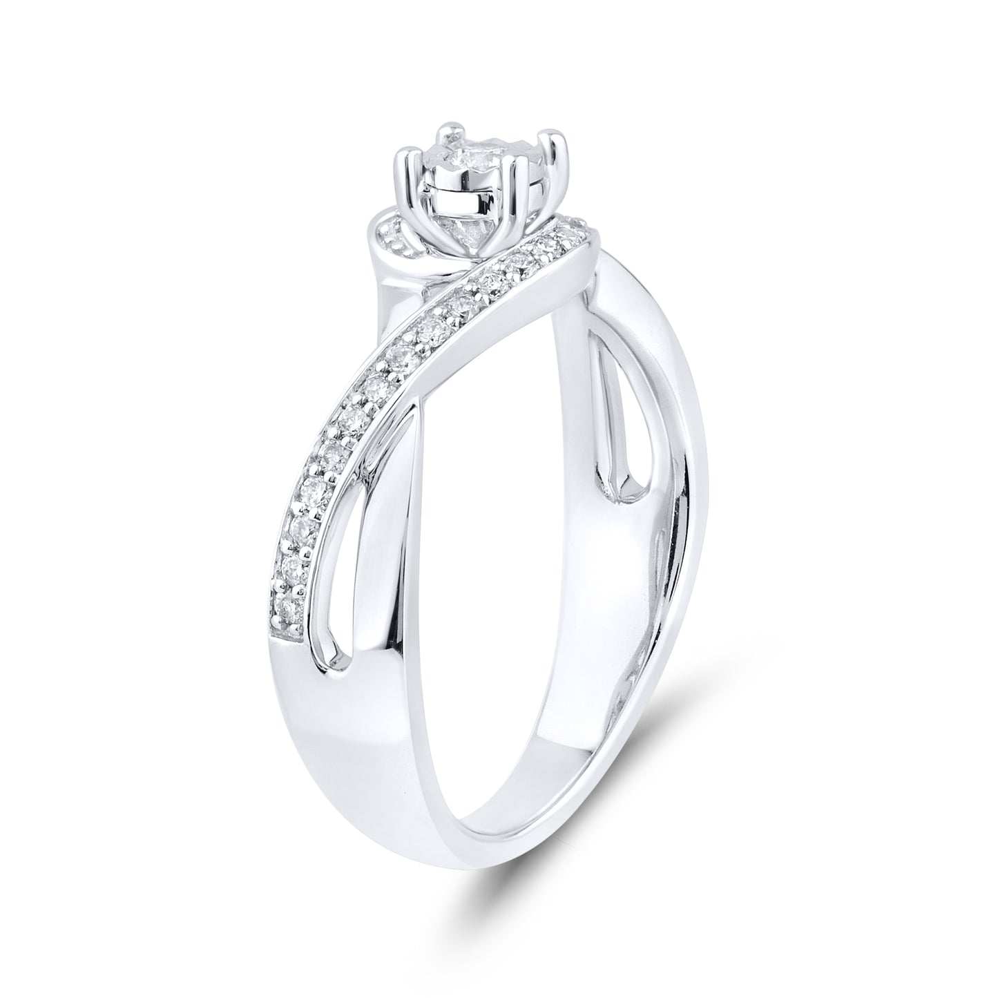 14kt White Gold 0.23 CTW Natural Diamond Promise Ring