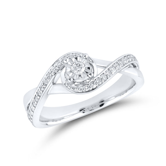 14kt White Gold 0.23 CTW Natural Diamond Promise Ring