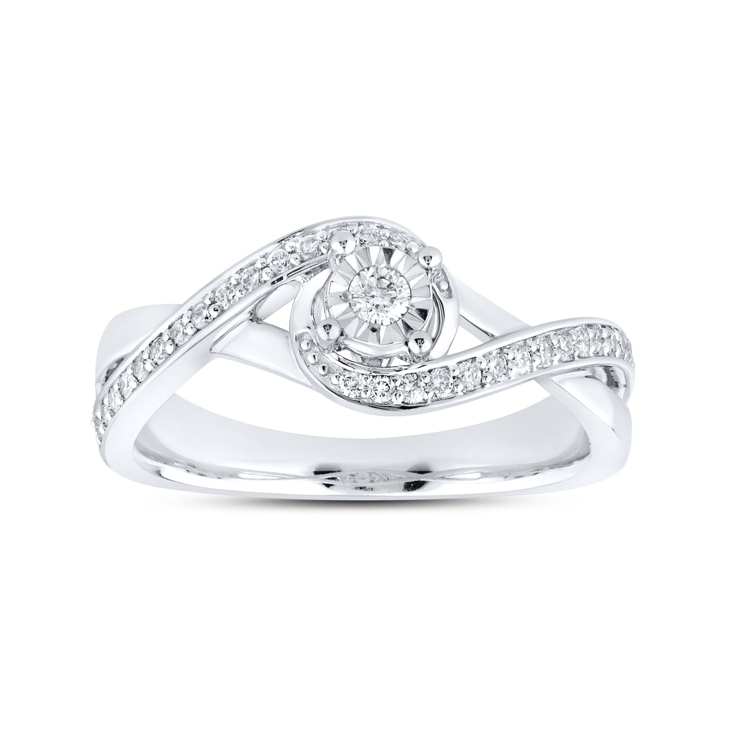 14kt White Gold 0.23 CTW Natural Diamond Promise Ring