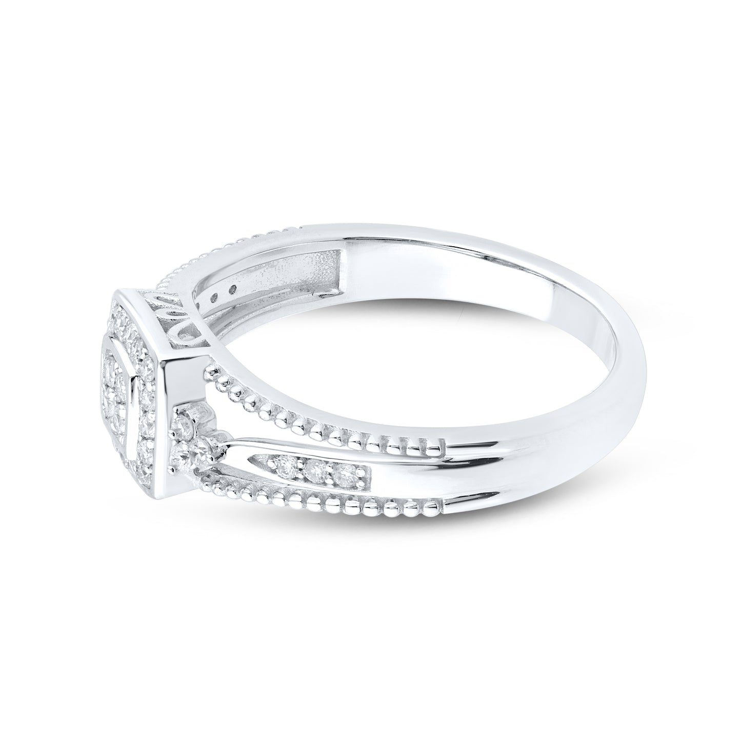 14kt White Gold 0.20 CTW Natural Diamond Promise Ring