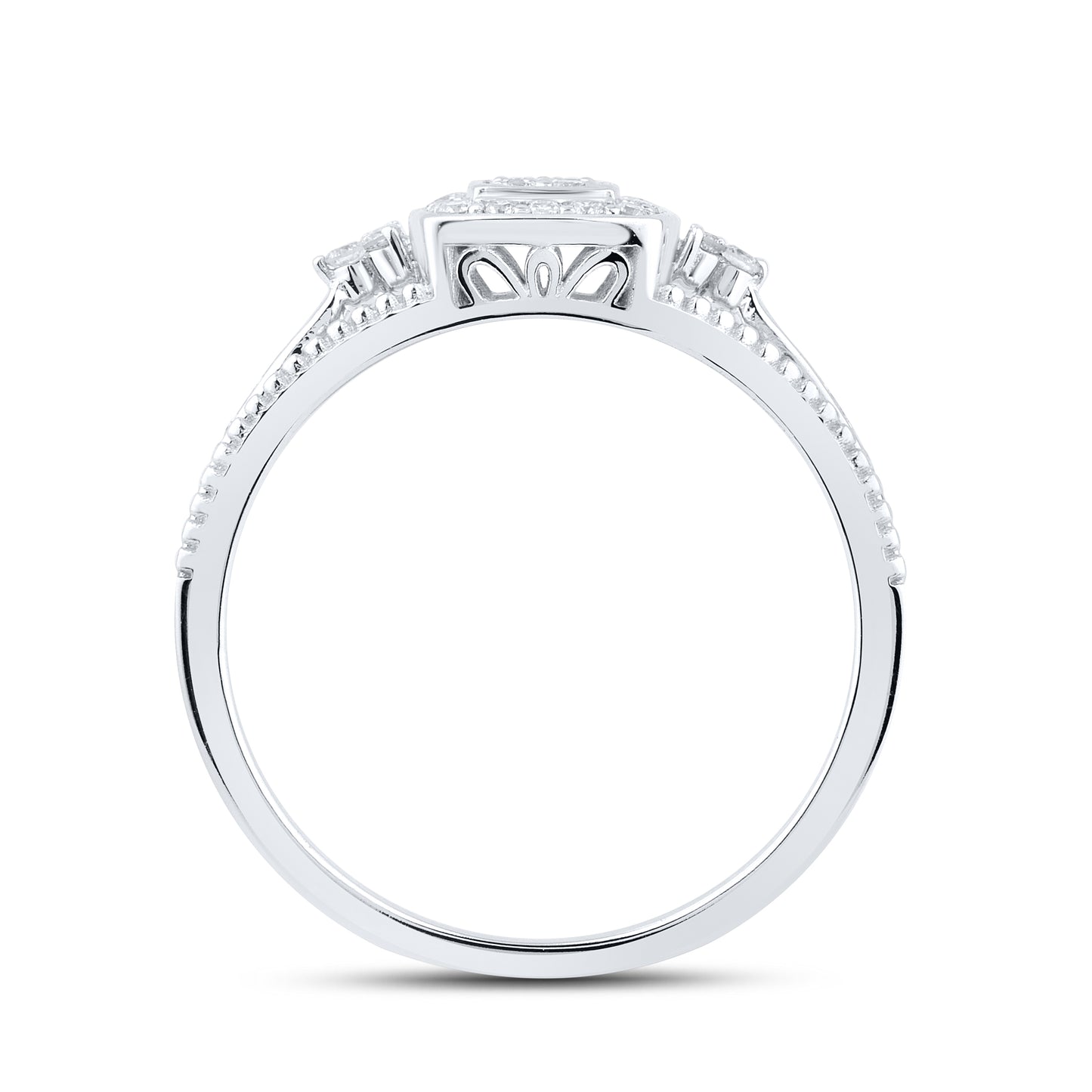 14kt White Gold 0.20 CTW Natural Diamond Promise Ring