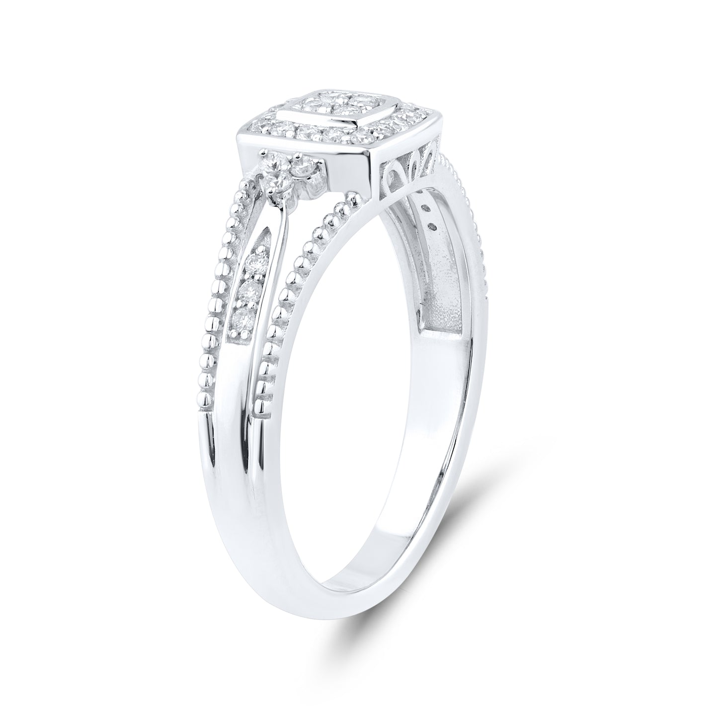 14kt White Gold 0.20 CTW Natural Diamond Promise Ring