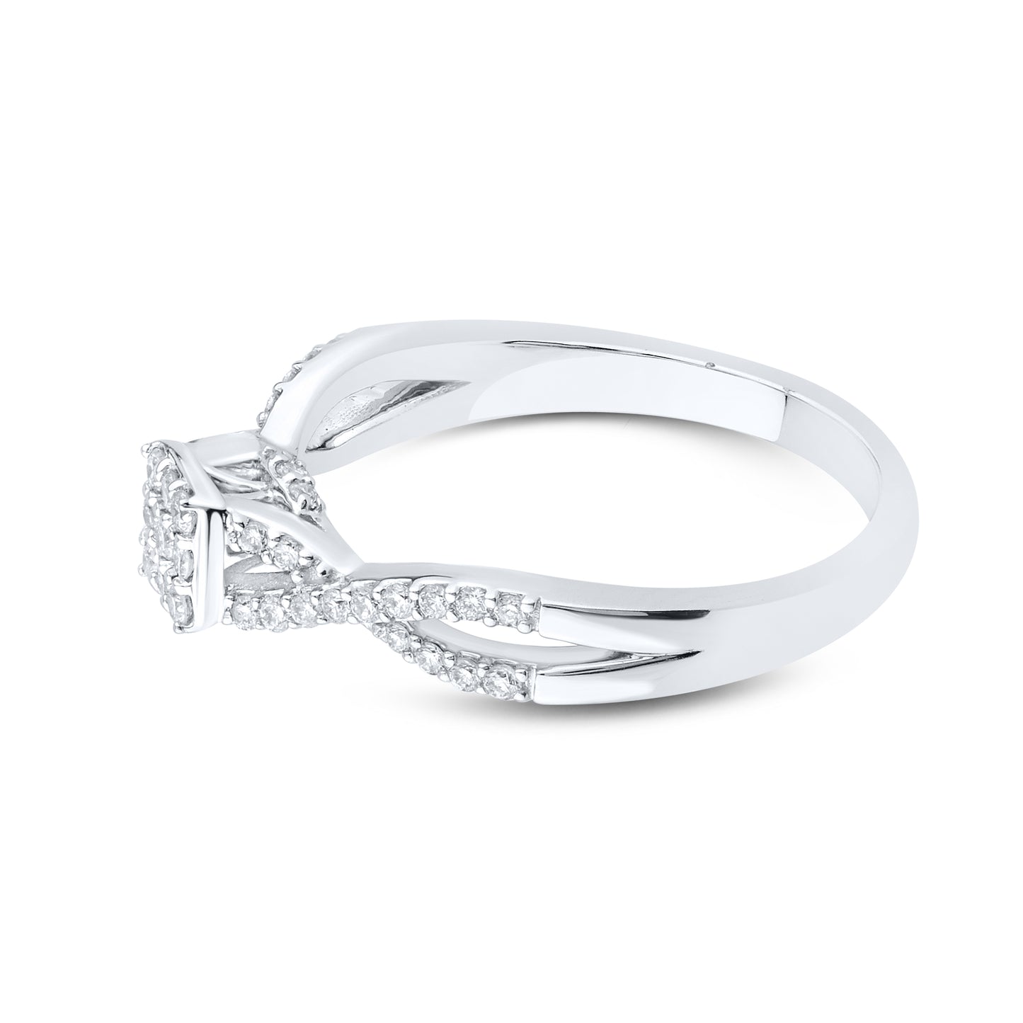 14kt White Gold 0.27 CTW Natural Diamond Promise Ring