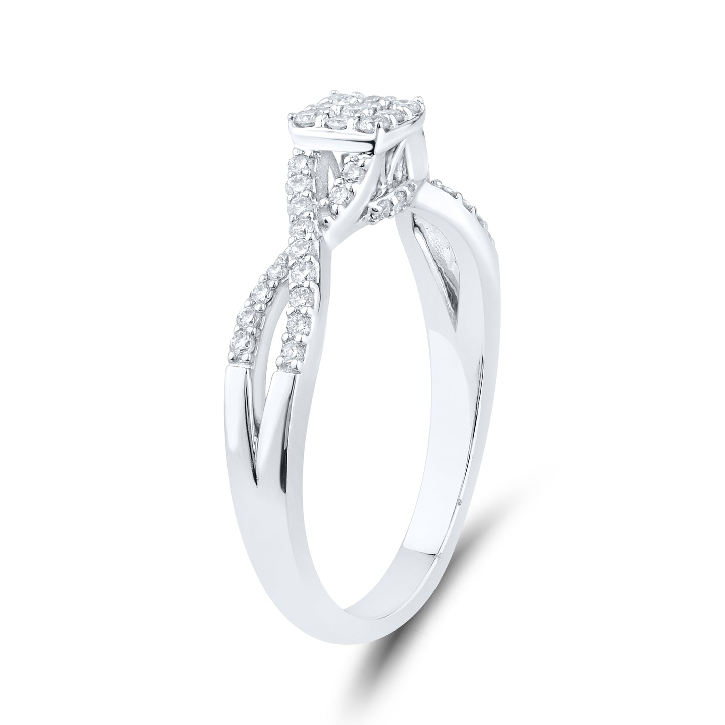 14kt White Gold 0.27 CTW Natural Diamond Promise Ring