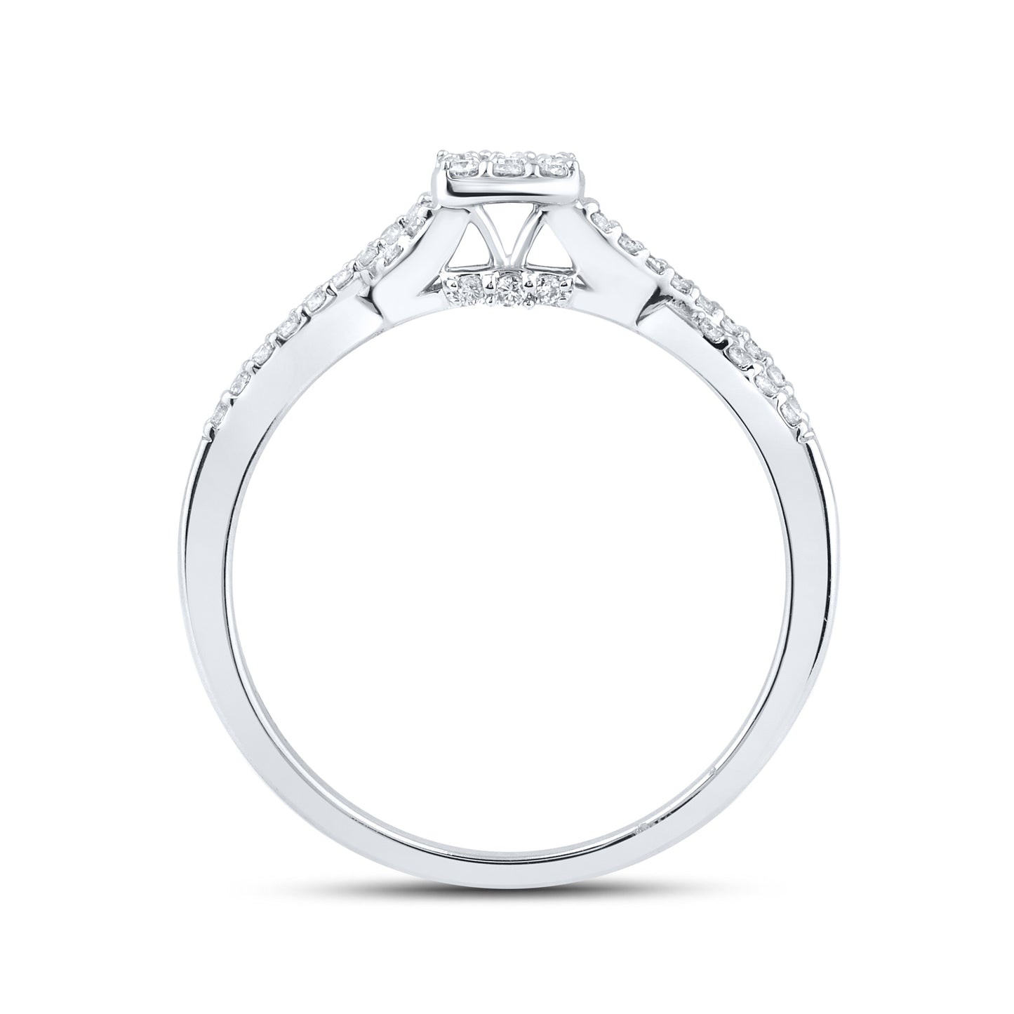 14kt White Gold 0.27 CTW Natural Diamond Promise Ring