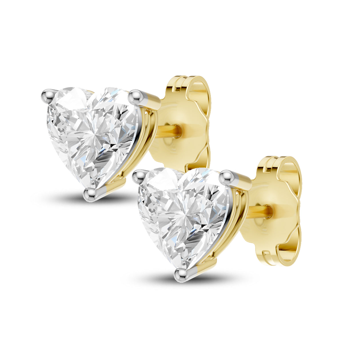 14kt Yellow Gold 2 ctw Lab Diamond Studs