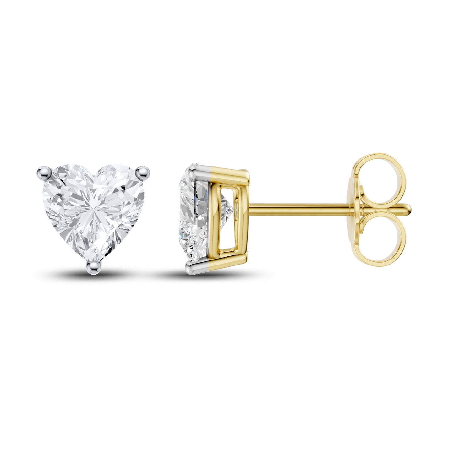 14kt Yellow Gold 2 ctw Lab Diamond Studs
