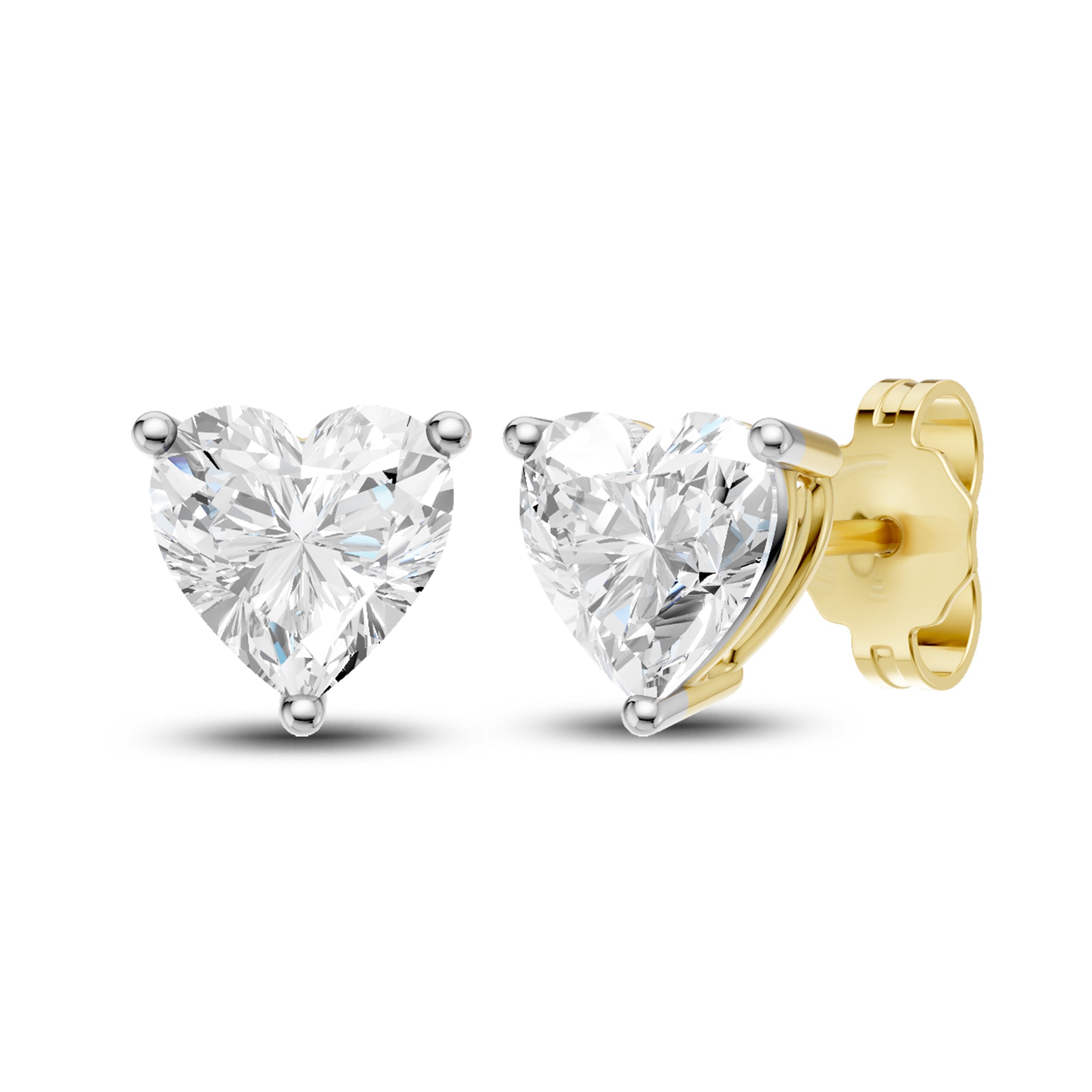 14kt Yellow Gold 2 ctw Lab Diamond Studs