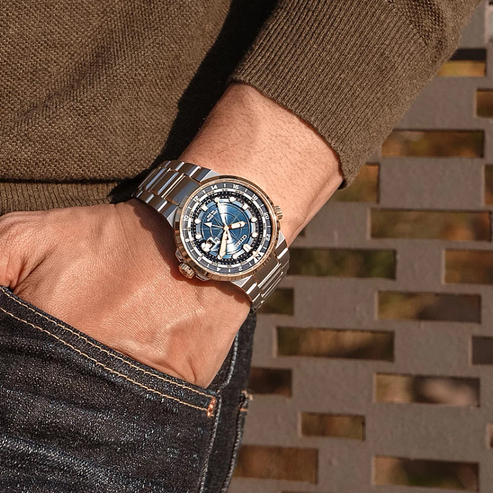 Citizen Eco-Drive Men's Endeavor Two-Tone Stainless Steel Bracelet Watch 44mm