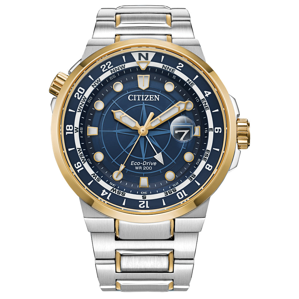 Citizen Eco-Drive Men's Endeavor Two-Tone Stainless Steel Bracelet Watch 44mm
