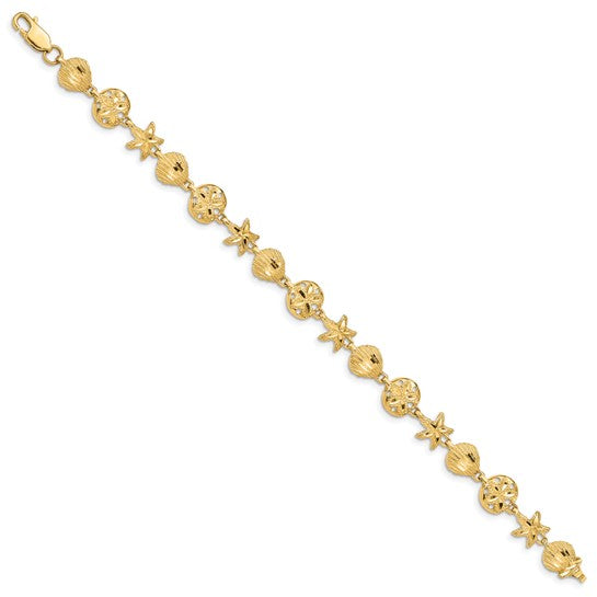 14KT Yellow Gold Sea Life Bracelet