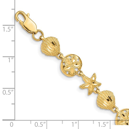 14KT Yellow Gold Sea Life Bracelet