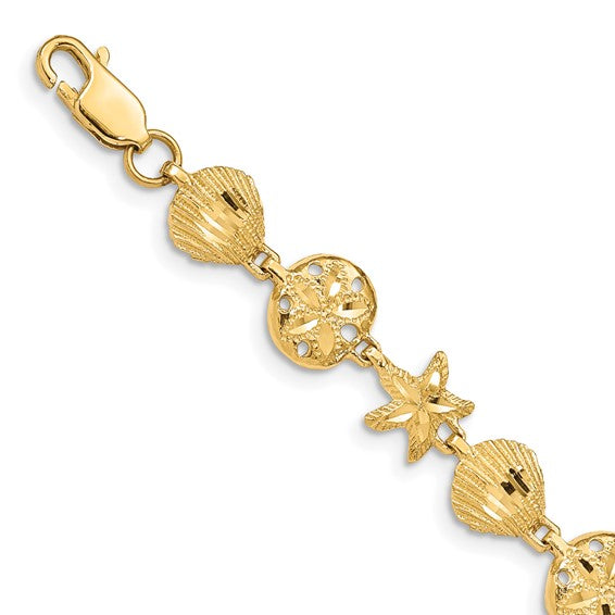 14KT Yellow Gold Sea Life Bracelet