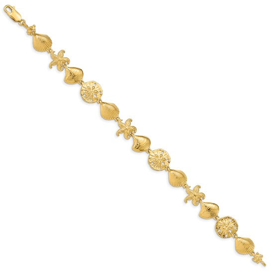 14kt Yellow Gold Sea Life Bracelet