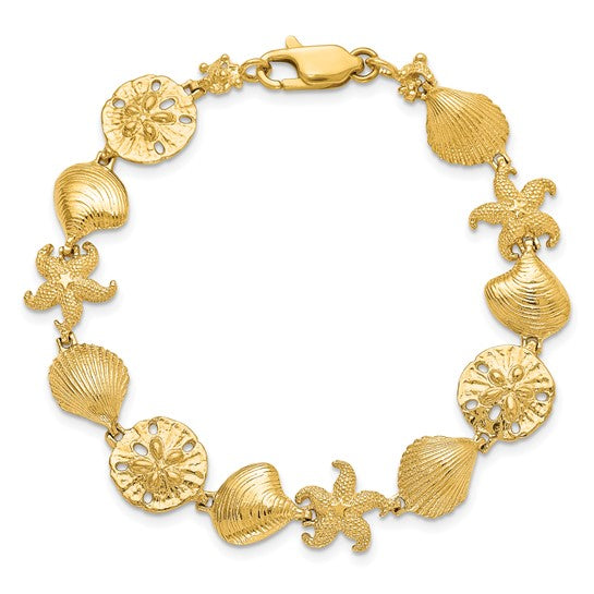 14kt Yellow Gold Sea Life Bracelet