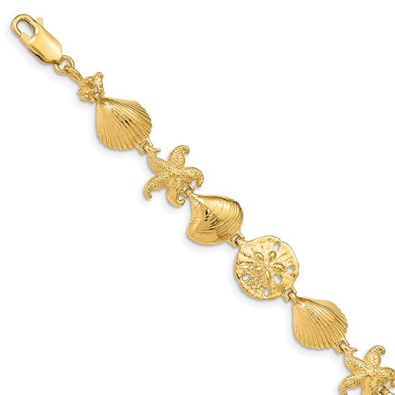 14kt Yellow Gold Sea Life Bracelet