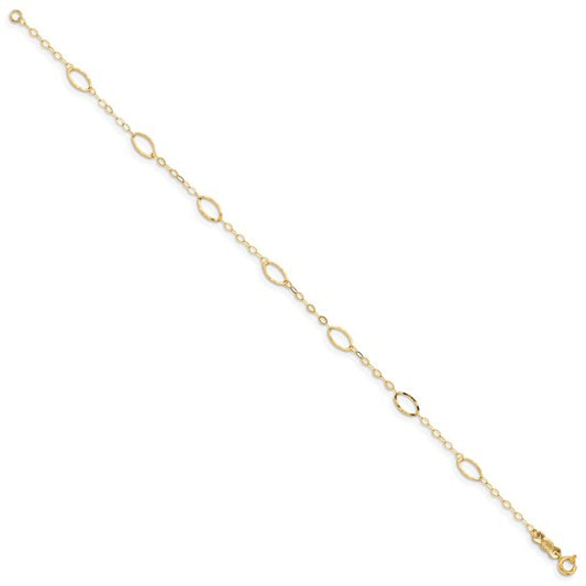 14kt Yellow Gold Oval Design Bracelet
