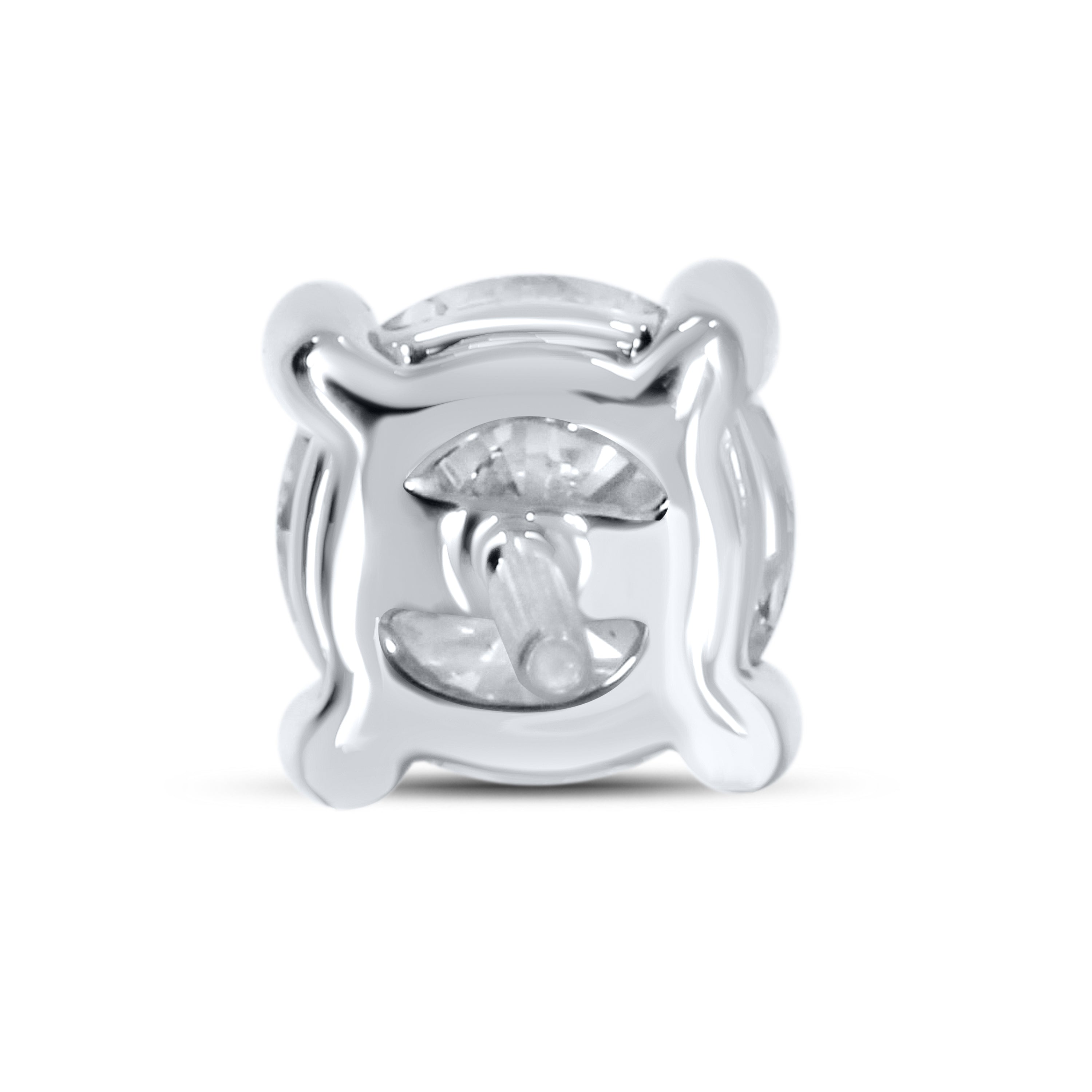 14k White Gold 2 CTW Lab Diamond studs