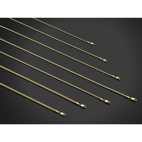 14KT Yellow Gold 22 inch 1.4mm Franco with Lobster Clasp Chain