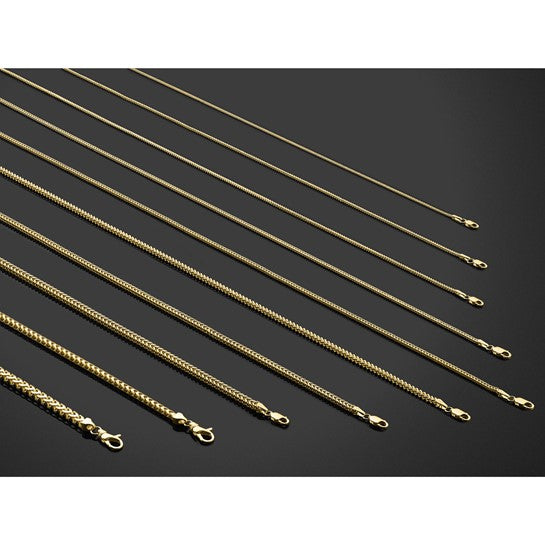 14KT Yellow Gold 22 inch 1.4mm Franco with Lobster Clasp Chain