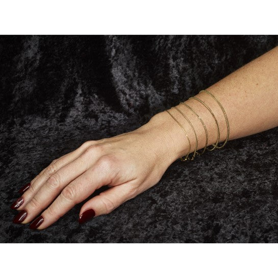 14KT Yellow Gold 8 inch 1.3mm Franco with Lobster Clasp Bracelet