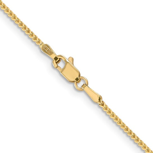 14KT Yellow Gold 30 inch 1mm Franco with Lobster Clasp Chain