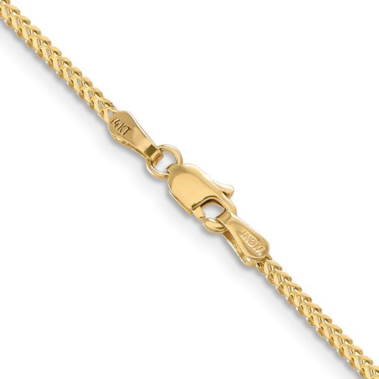 14kt Yellow Gold 18 inch 1.3mm Franco with Lobster Clasp Chain