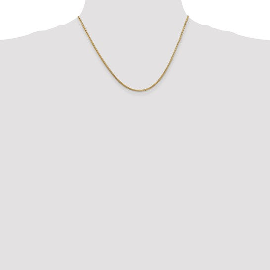 14kt Yellow Gold 18 inch 1.3mm Franco with Lobster Clasp Chain