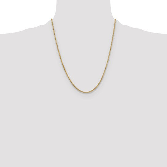 14KT Yellow Gold 22 inch 1.3mm Franco with Lobster Clasp Chain